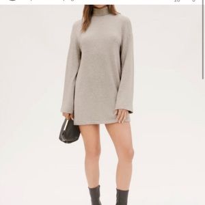 Reformation Gray Aspen Knit Dress